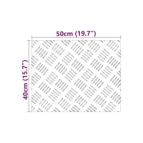 Aluminiumtrappa - vidaXL - Silver - 50x40 cm - Halkfri - 4-pack