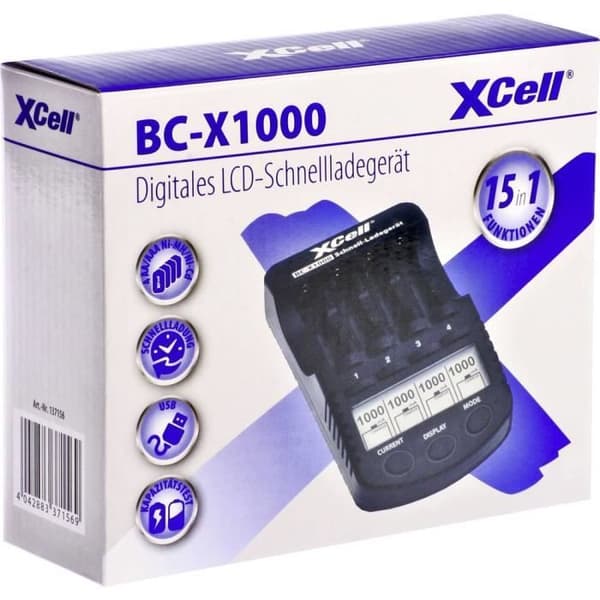 XCell 137156 snabbladdare NiMH, NiCd LR6 (AA), LR03 (AAA)