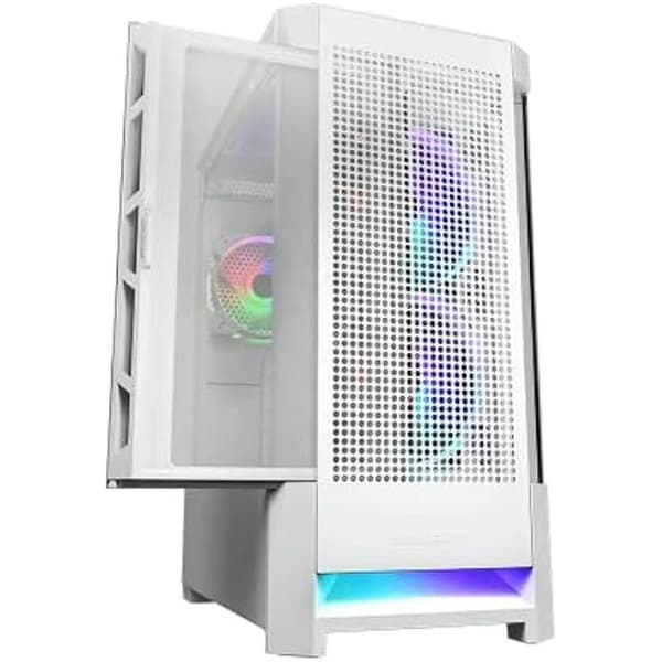 Mellanstående chassi - COUGAR - Airface RGB - Vit - ARGB-fläktar - Utmärkt luftflöde