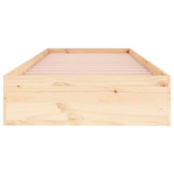 vidaXL Sängram Trä Massiv 90x190 cm Enkel 820067