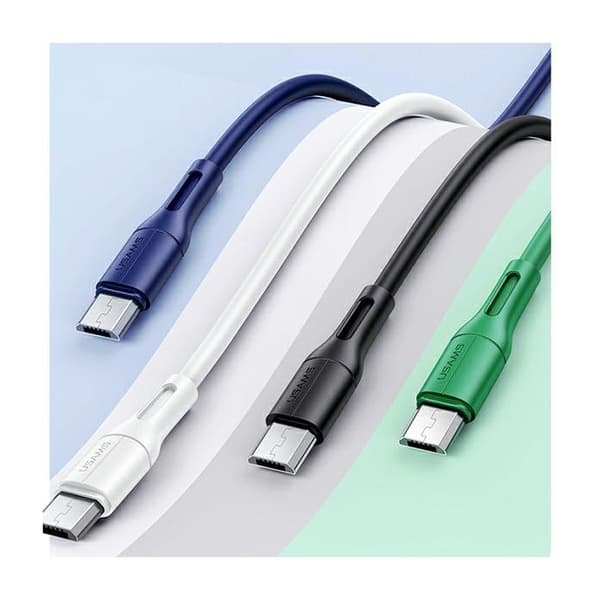 USAMS MicroUSB-kabel 1 m Snabbladdning Blå