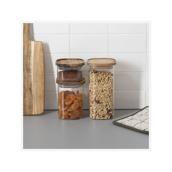 Glasburk med lock akacia "Hermet" 0,6L - 5five