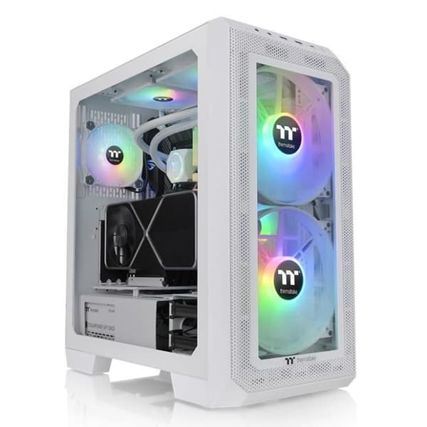 PC Chassi - Thermaltake - View 300 MX ARGB - Midi Tower - Vit - 2 Fläktar 200 mm
