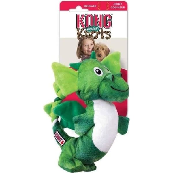 Hundleksak - Kong Dragon Knots - Röd - Grön - Blå - Tyg