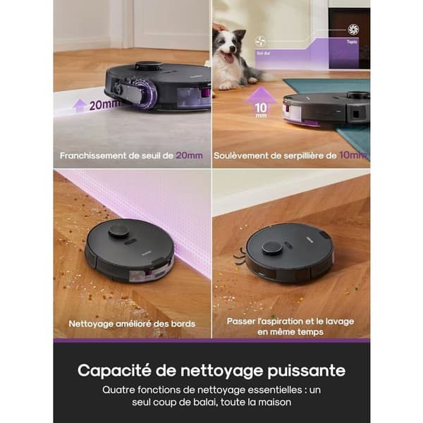 Robotdammsugare EUREKA E20 Evo Plus med Autovidångsstation 10000 Pa Antiknep