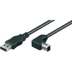 USB 2.0 A/B Anslutningskabel Svart 0,5 m-Cab
