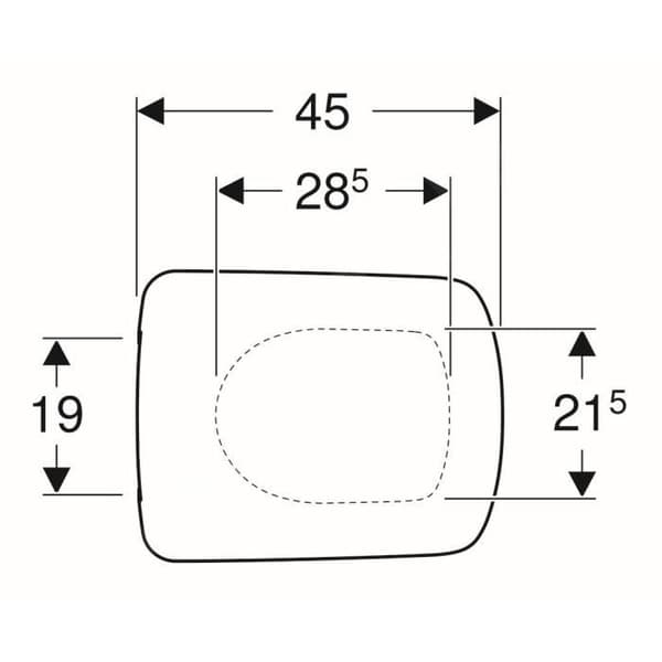 Toalettsits - GEBERIT - SELNOVA SQUARE - Duroplast - Vit - Universal