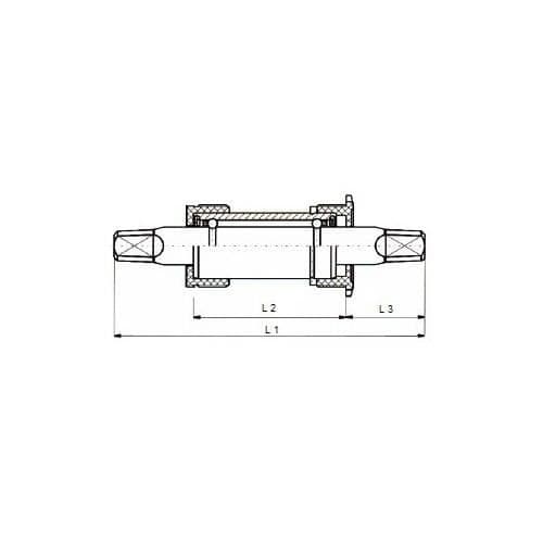 Bottenlager - M-WAVE - JIS 122,5 x 27,5 mm - Silver - Stål