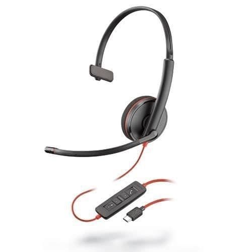 Mikroheadset - PLANTRONICS - BLACKWIRE C3210 USB-C - Trådad - Volymkontroller - USB-C