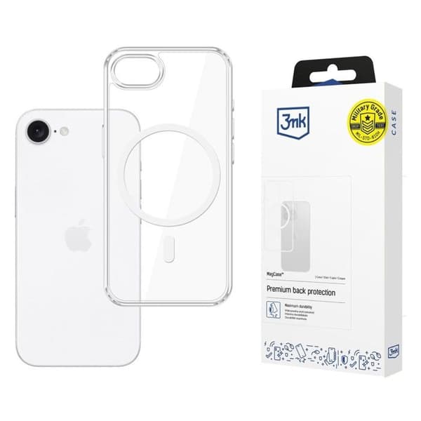 Coque MagCase 3MK i transparent silikon för Apple iPhone 16E