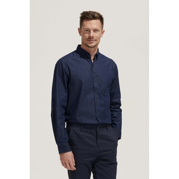 Skjorta Sol's Barry - rå denim