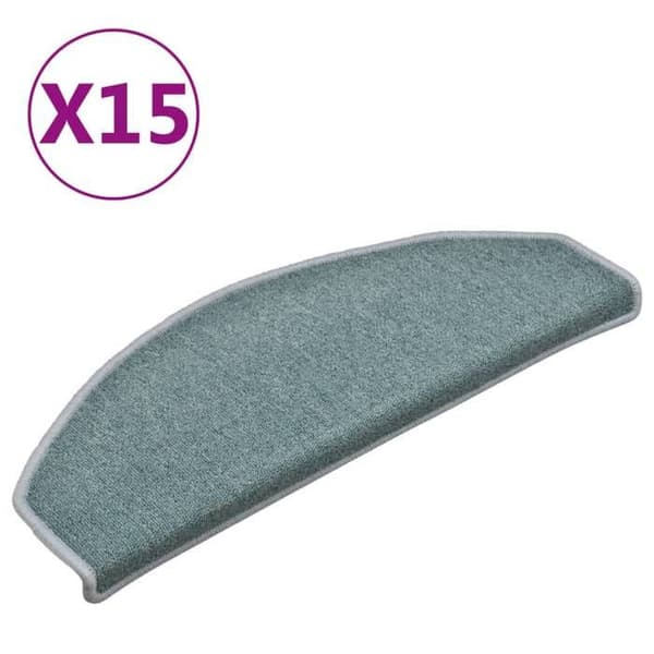 vidaXL Trappmattor 15 st Blå 65x24x4 cm