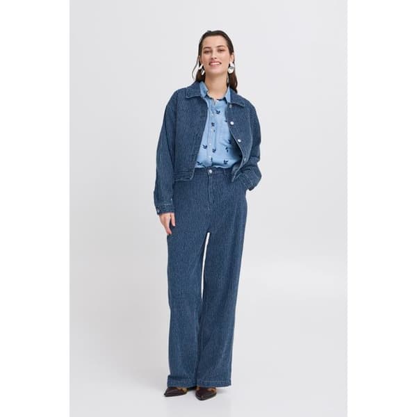 Byxor dam b.young Kanilla Dobby Denim
