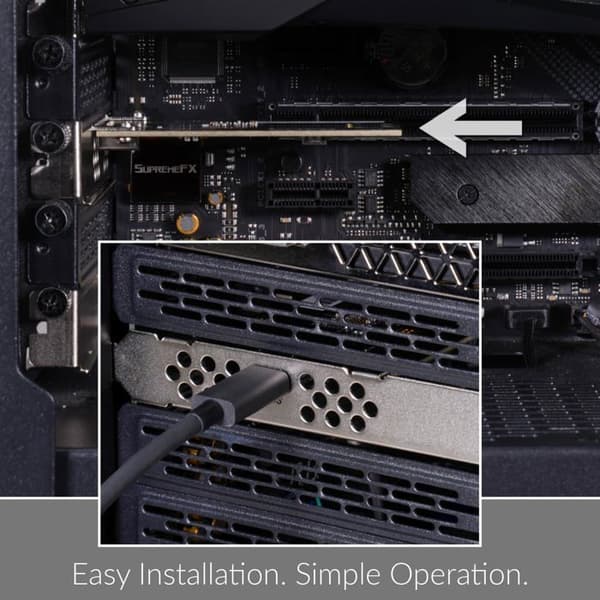 Sonnet Allegro Max PCIe USB-C 20 Gbps (USB 3.2 Gen 2x2) - Utvidgningskort, 15W, kompatibel med Mac/Windows/Linux
