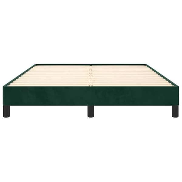 vidaXL Sängram utan madrass mörkgrön 140x190 cm sammet 346973