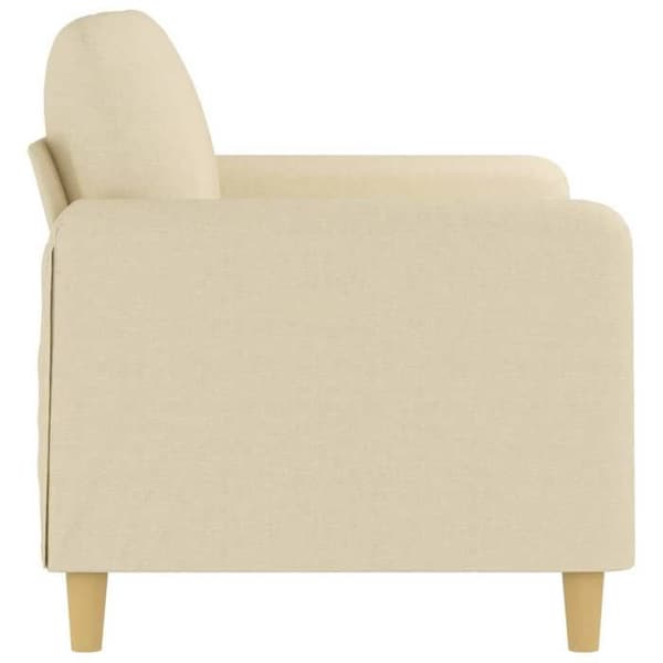 vidaXL Soffa 2-sits Creme 120 cm Textil 359472