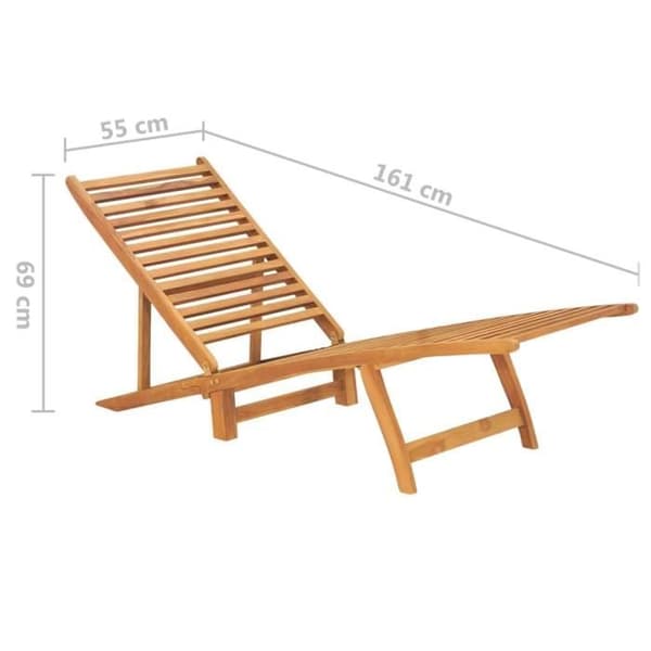 vidaXL Solstol i massiv teak