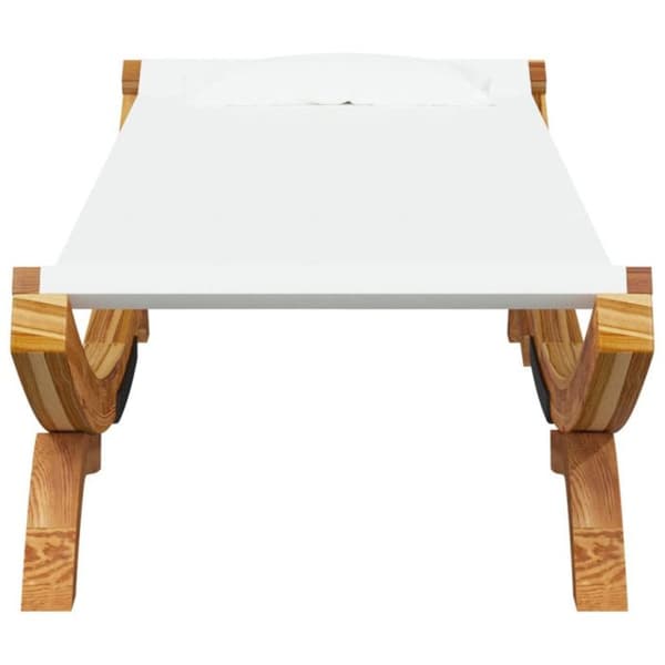 vidaXL utomhusdagbädd 100x188,5x44 cm Solid Bentwood Cream