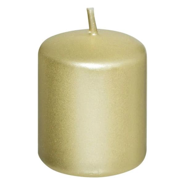 Set med 4 Dekorationsljus "Satin" 4cm Guld