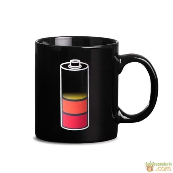 Mugg - Batteri - Färgändring - Svart - Plast - Modernt design