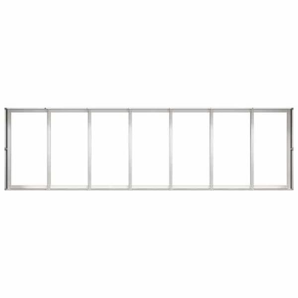 vidaXL Blomlåda 280x80x40 cm rostfritt stål 860763