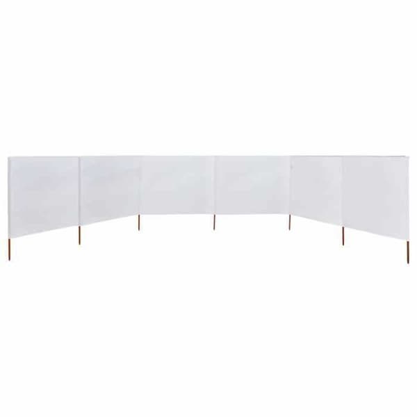 vidaXL 6 Panel Rumsavdelare Tyg 800x120 cm Sandvit