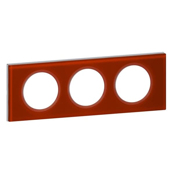 Avslutningsplatta - LEGRAND - Céliane - 3 platser - Glas - Karmint