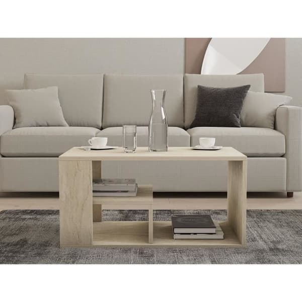Soffbord - EROS - Rektangulär - Travertin - 80 x 50 x 40 cm