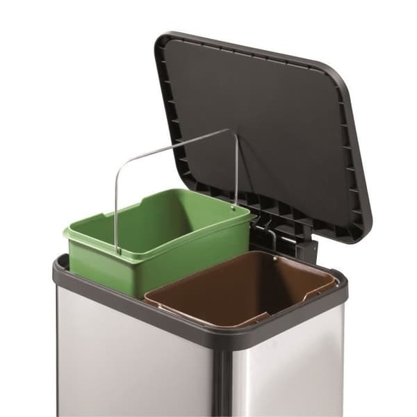 Sopsorteringsbehållare 2 pedalbehållare 20L (9+9) Hailo Öko Duo Plus M