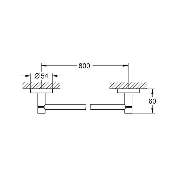 GROHE Essentials handduksstång (tysk import), krom - 40386DC1