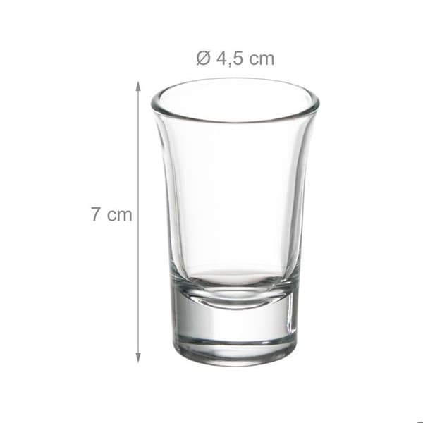 Relaxdays Shotplanka, set med 6 glas, 4 cl, bambusställ, presentidé, natur