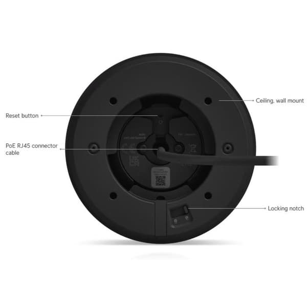 Ubiquiti G6 Turret 8MP 4K PoE Svart säkerhetskamera