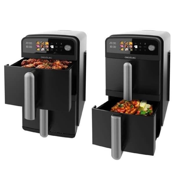 Cecotec Luftfritös på 10L med Staplade Korgar Cecofry DuoLevel 10000. 2400W, Korgar på 5L, Touchkontroll, 6 Program.