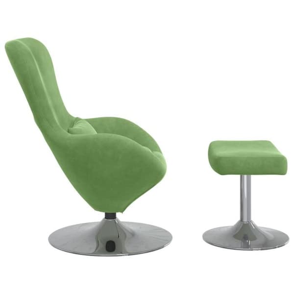 Fåtölj - Ägg - Ljusgrön sammet - 1 plats - Modern design