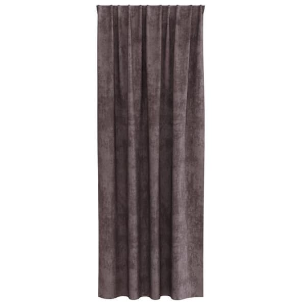 Brun sammetsgardin med öljett 140 x 245 cm - 1 panel, polyester