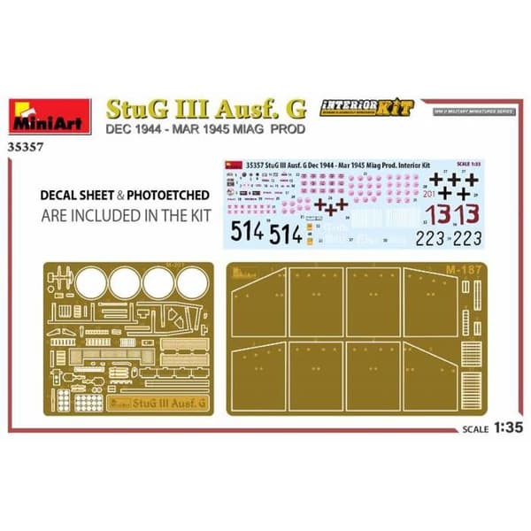 StuG III Ausf. G DEC 1944 – MAR 1945 MIAG PROD. INTERIÖR KIT