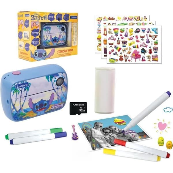 LEXIBOOK - Sofotografi - Starcam Print Stitch med SD-kort - Från 5 år
