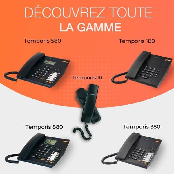 Fasta telefoner Temporis 180