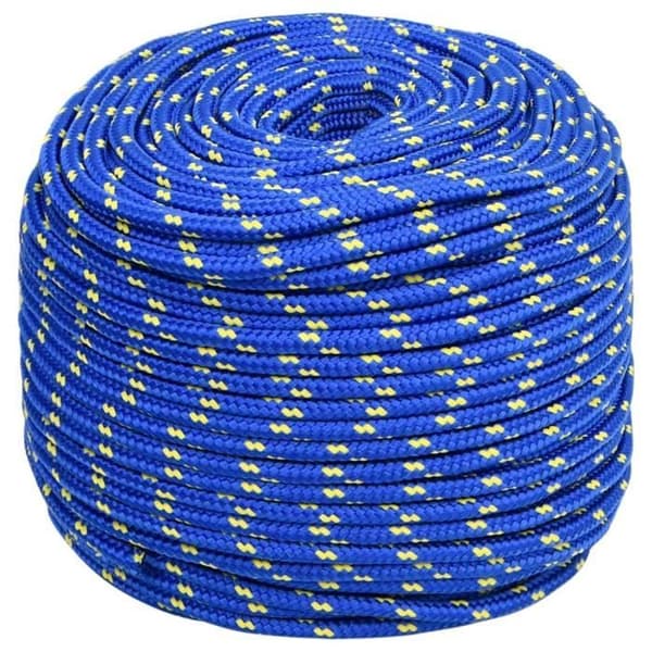 152453 vidaXL Båtrep Blå 10 mm 25 m Polypropylen