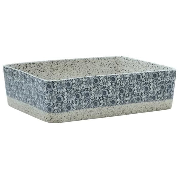 vidaXL Grå-blå rektangulär handfat 46x35,5x13 cm keramik 155072