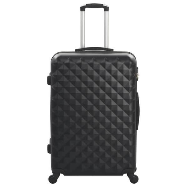 vidaXL Hardside resväska 3 st Svart ABS 91886