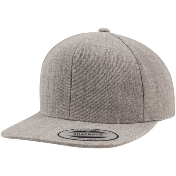 Snapback-keps - Flexfit - Klassisk 6-panel - Grå - 80% akryl - One size