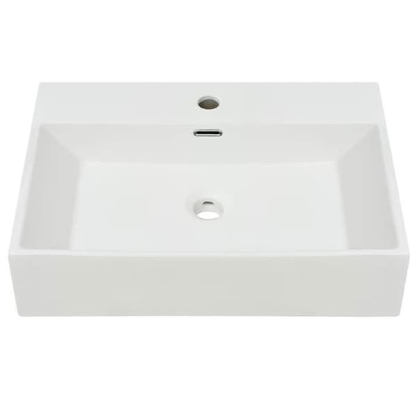 Tvättställ - vidaXL - 60,5x42,5cm - Keramik - Vit - Rektangulär