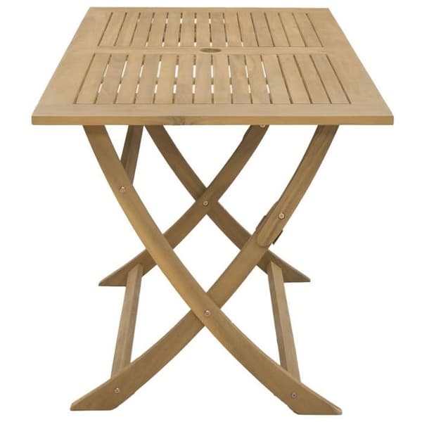 vidaXL Fällbart trädgårdsbord 120x70x75 cm i solid akaciaträ 365745