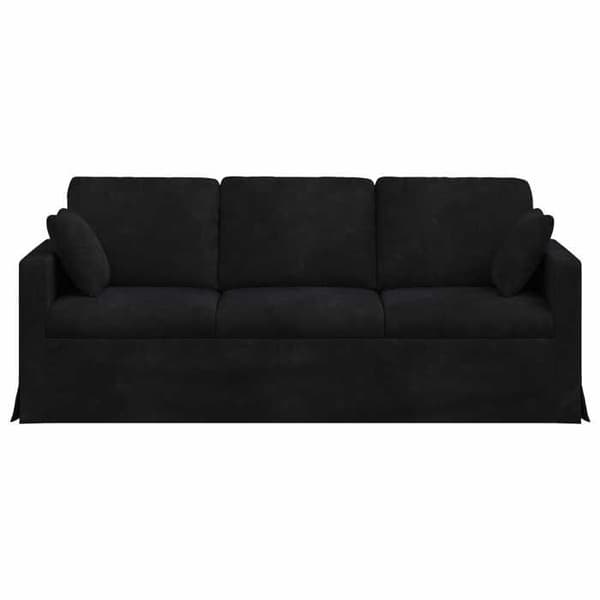 Svart Soffa 198 x 78 x 80 cm Sammet