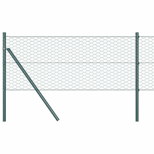vidaXL Hexagonal stängsel Grön 0,5 x 10 m PVC 42005336