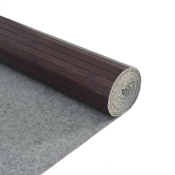 vidaXL Mörkbrun rektangulär matta 80x400 cm bambu, vardagsrumsmatta, rektangulär matta, modern matta, matta av 376791