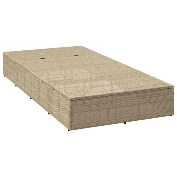 Transat - Beige - Justerbart ryggstöd - Tjocka kuddar - Flätad resin
