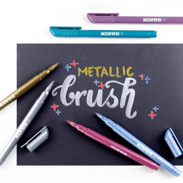 Metallisk stil med filtspetsmarker