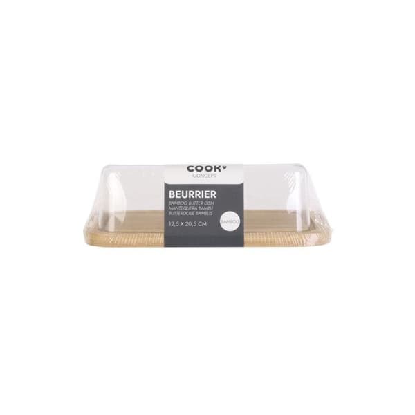 Smörgåsbricka "Bambou" 20cm Transparent & Naturlig